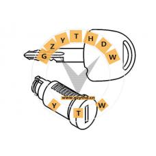 0133 402,Lock cylinder,133402,OPEL,0133 402
