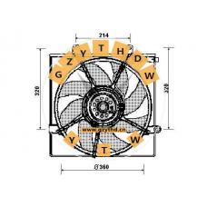 OK552-15-025A,Radiator Fan,OK552-15-025A,KIA,OK55215025A