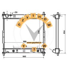 21310-08233，Radiator，2131008233，SSANGYONG，21310-08233