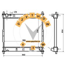 21310-08133，Radiator，2131008133，SSANGYONG，21310-08133