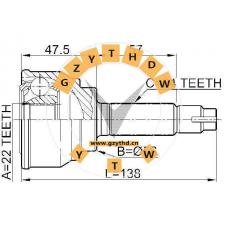 #43410-52010，CV Joint Kit，#4341052010，TOYOTA，#43410-52010，