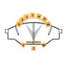 Brake Pad Set,04465-20150,FOTON,446520150,JINBEI (BRILLIANCE),04465-20150,TOYOTA,