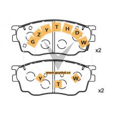 Brake Pad Set,G2YD-33-23Z,HONGQI,G2YD3323Z,MAZDA,G2YD-33-23Z,MAZDA (FAW),LANDWIND (JMC)