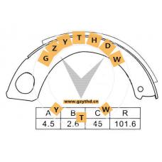 36160-T9325,Brake Shoe Set,36160-T9325,MG,36160T9325