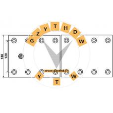 080450140,Brake Lining Kit,080450140,MERCEDES BENZ,080450140